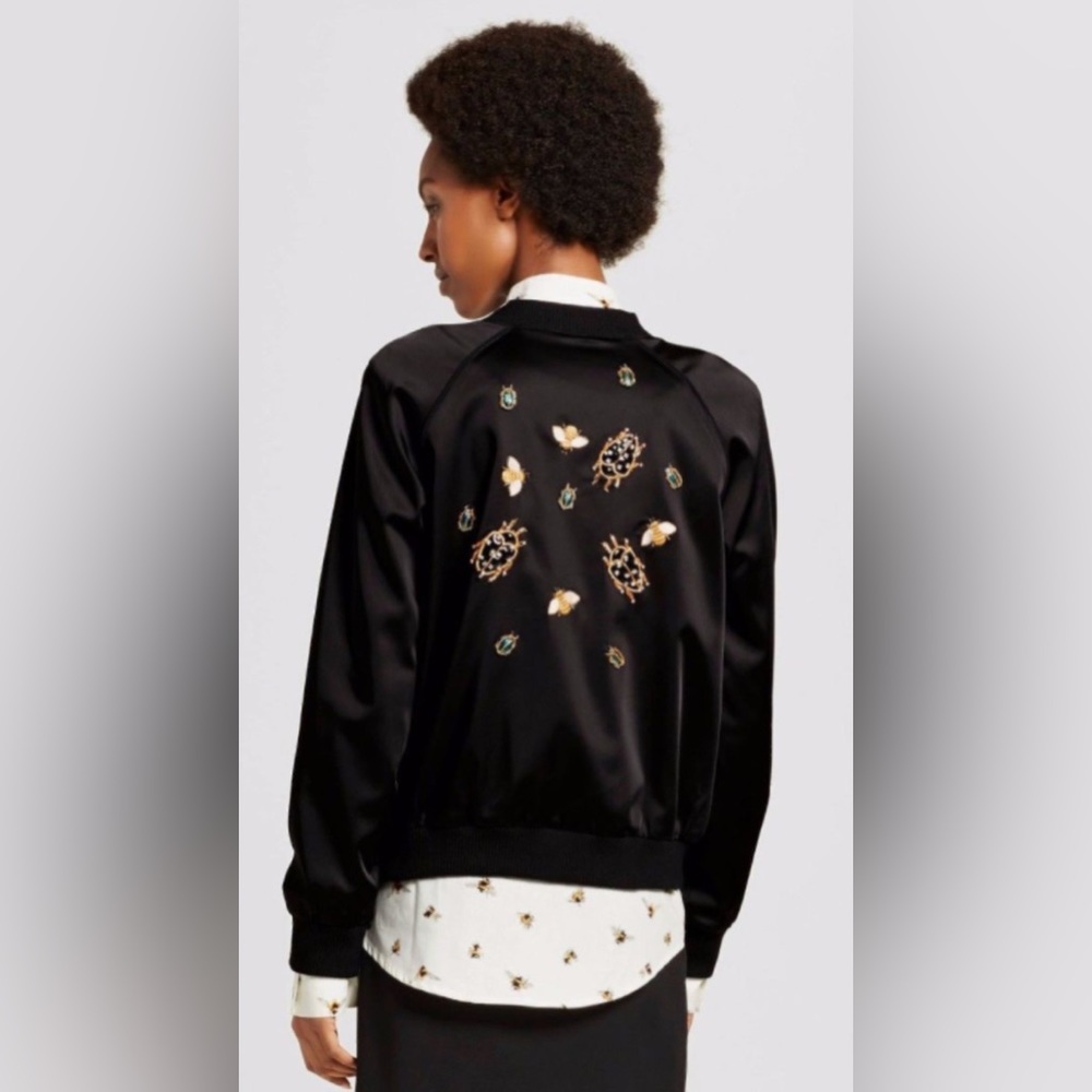 Victoria Beckham for Target Satin Beaded Jacket Size XS